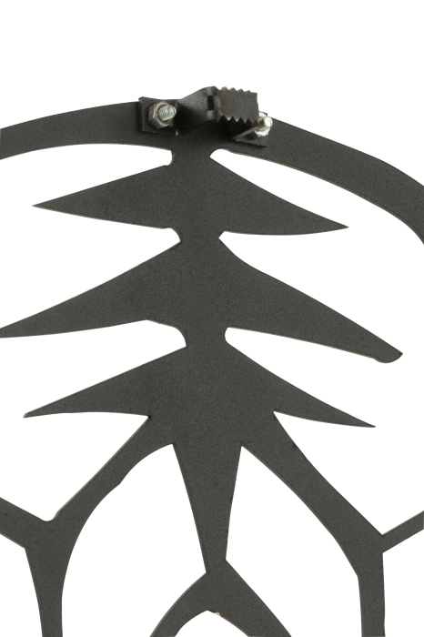 Decoratiune perete, Metal , Negru, 48.5x46x2 [3]