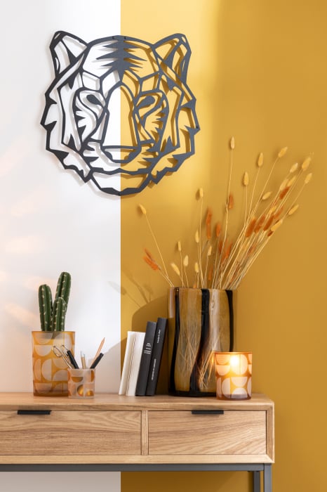 Decoratiune perete, Metal , Negru, 48.5x46x2 [1]