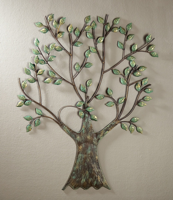 Decoratiune perete, TREE, metal, 64X76 cm