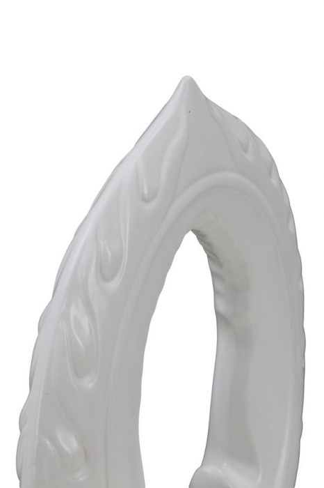 Decoratiune, portelan, alb, 22X6X24 cm [3]