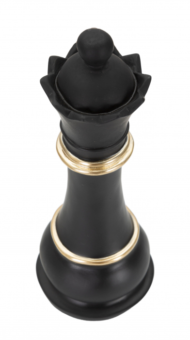 Decoratiune Queen, Rasina, Negru/Auriu, 25.5x9x9 cm [4]