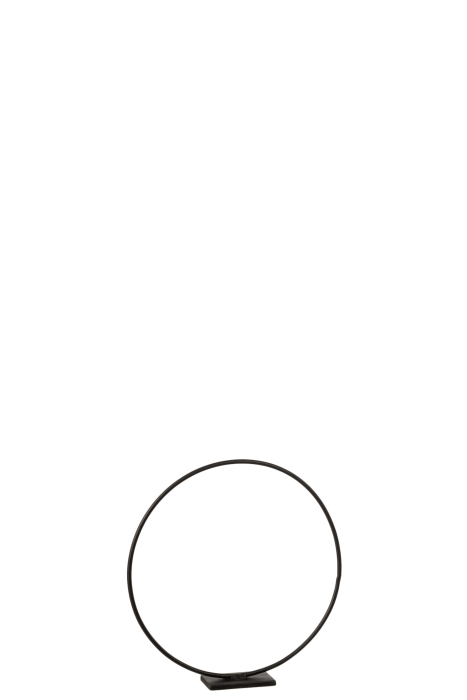 Decoratiune Ring, Metal, Negru, 40x8x40 cm [1]