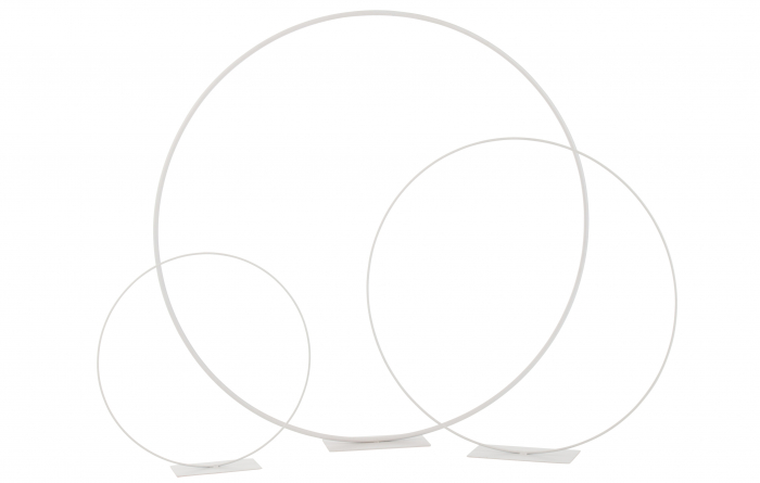 Decoratiune Ring, Metal, Alb, 86x11x86 cm [2]