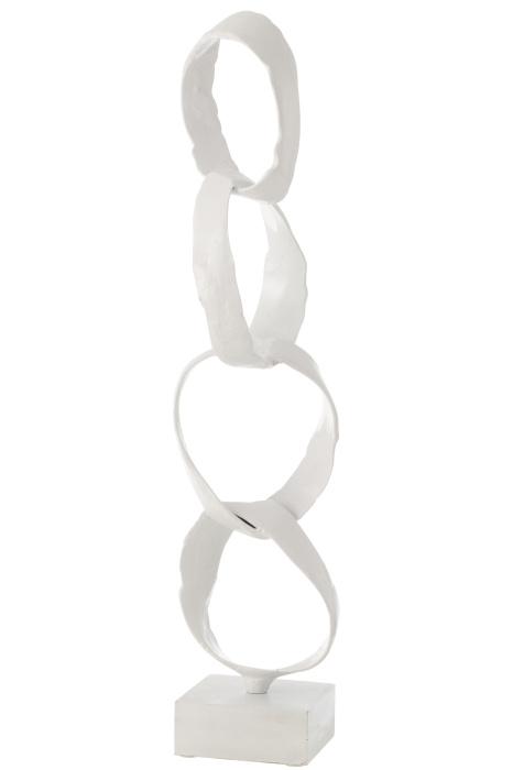 Decoratiune rings, Aluminiu, Alb, 18x14x66 [1]