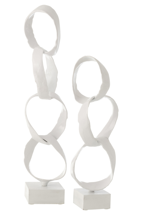 Decoratiune rings, Aluminiu, Alb, 18x14x66 [2]