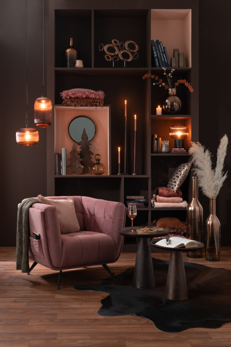 Decoratiune rings, Metal, Portocaliu, 55x9.5x40 [1]