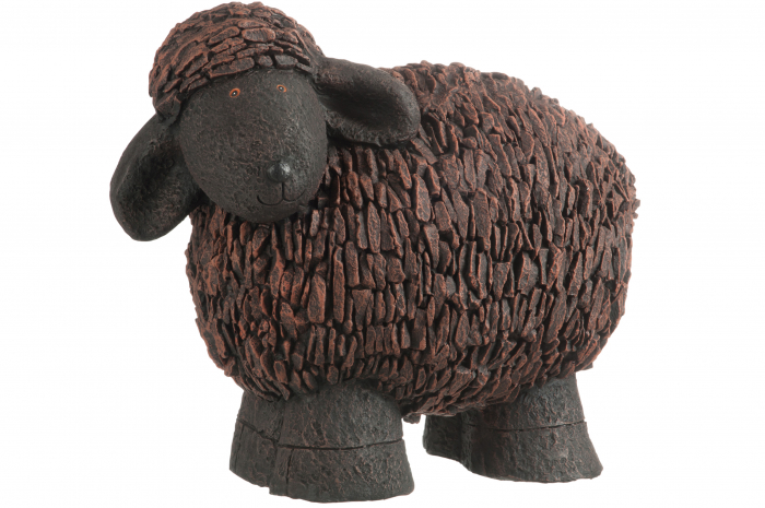 Decoratiune Sheep, Rasina, Maro Negru, 64x40x49 cm