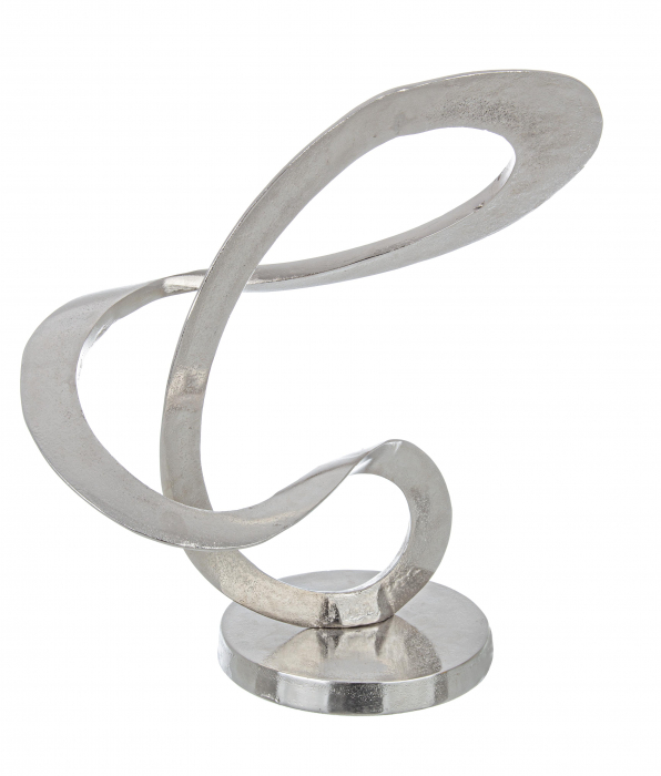 Decoratiune Silver, Aluminiu, Argintiu, 35x18x41 cm