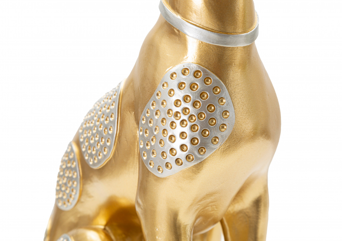 Decoratiune Sit Dog, Rasina, Auriu, 29x19.8x10 cm [2]
