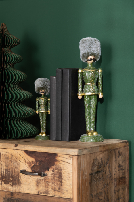 Decoratiune, Spărgător de nuci, Glitter, Rășină Verde Mediu [2]