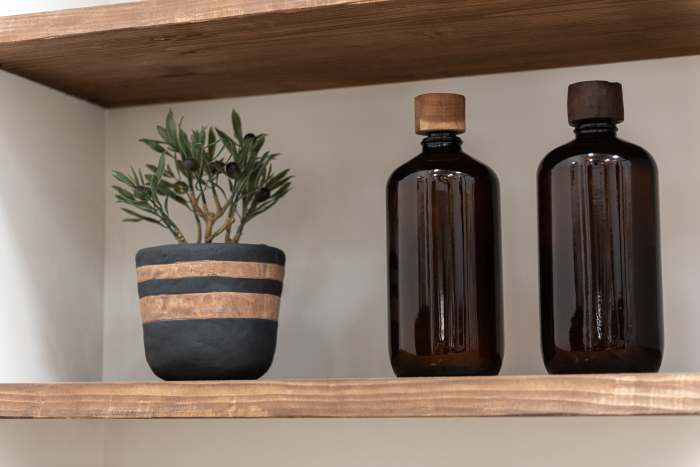 Decoratiune, Sticla, Maro, 15x15x30 [1]