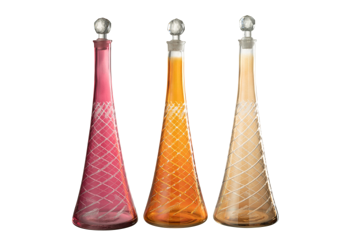 Decoratiune, Sticla, Rosu, 14x14x42 [4]