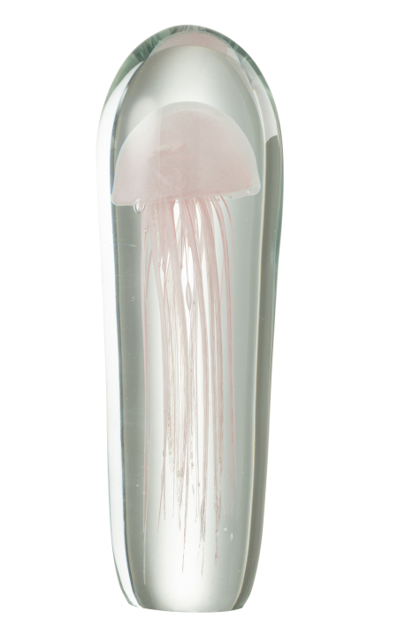 Decoratiune, Sticla, Roz, 10x10x36 [2]