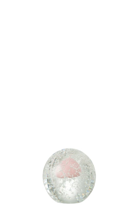 Decoratiune, Sticla, Roz, 8.5x8.5x8.5 [1]