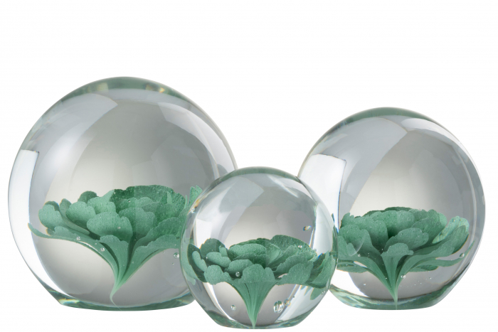 Decoratiune, Sticla, Verde, 12x12x12 cm [2]