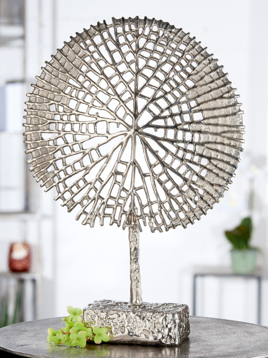 Decoratiune Tree, Aluminiu, Argintiu, 36×53 cm GILDE