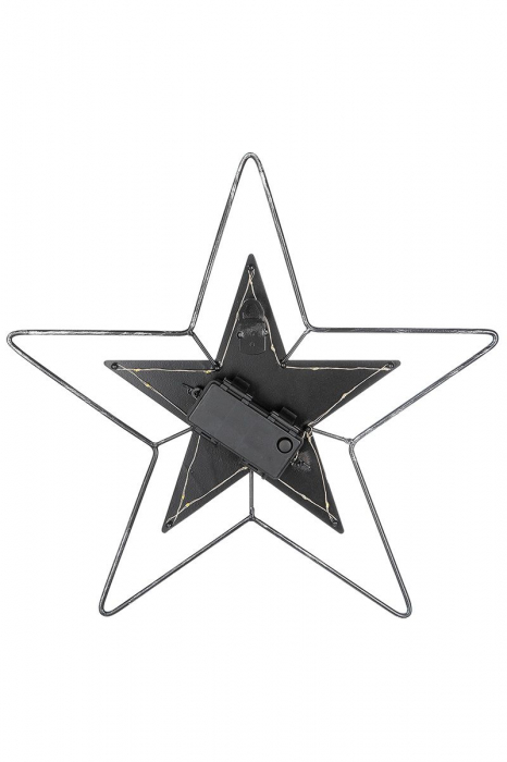 Decoratiune Tromso cu LED, Metal, Argintiu, 2.5x44x42 cm [4]
