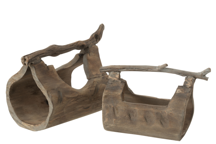 Decoratiune trunk, Lemn, Natural, 33x17x25 [3]