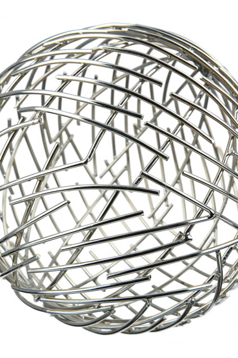 Decoratiune Wires Ball, Fier, Argintiu, 11 cm [2]