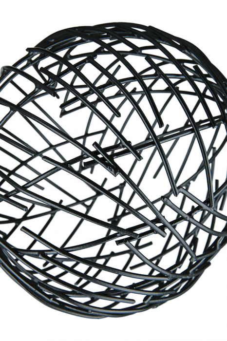 Decoratiune Wires Ball, Fier, Negru, 11 cm [2]