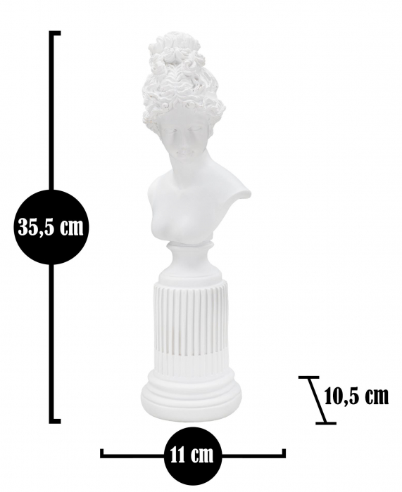 Decoratiune Woman, Rasina   , Alb, 35.5x11x10 cm [7]