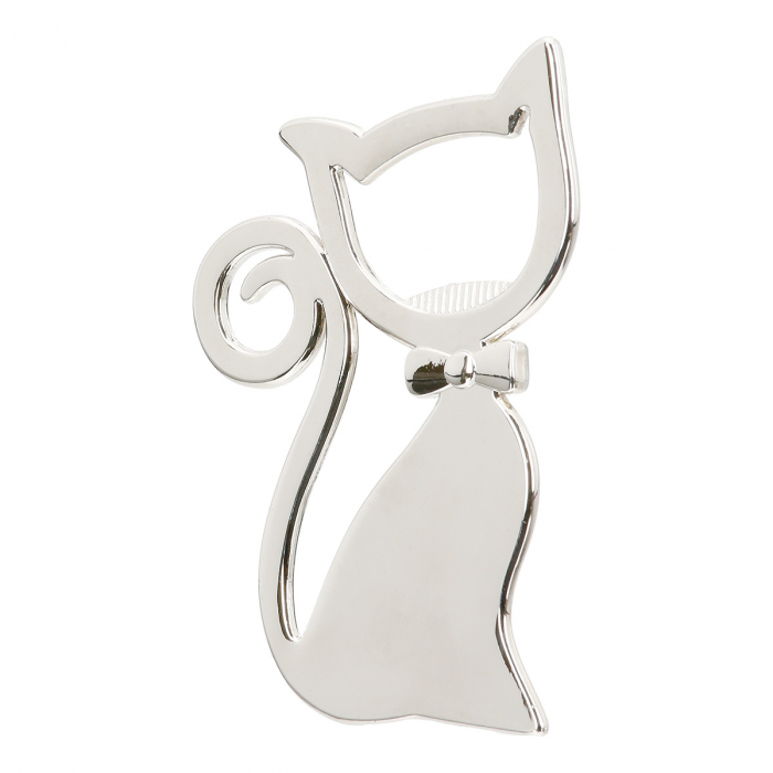 Deschidetor de sticle, Pisica, Metal, argintiu, PU 12, L. 6 cm, H. 9 cm [1]
