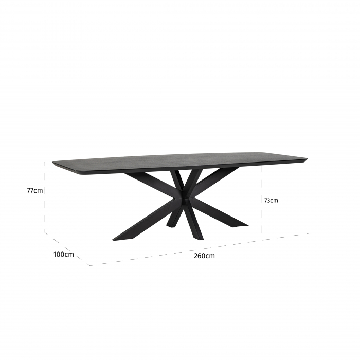 Masa de dining Bonvoy black 260 (Negru) [4]
