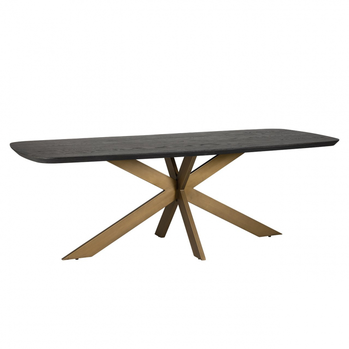Masă de dining Cambon, 230 ovală (Cafea neagră), Dims: 76.0 x 230.0 x 100.0 cm [1]