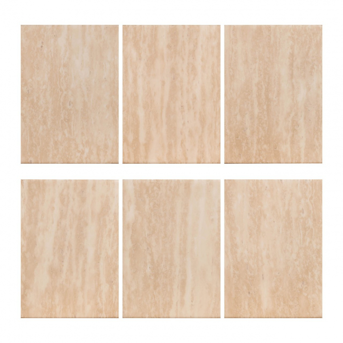 Masă de dining Fictus Travertin imitație (bej), Dims: 75.0 x 240.0 x 120.0 cm [6]