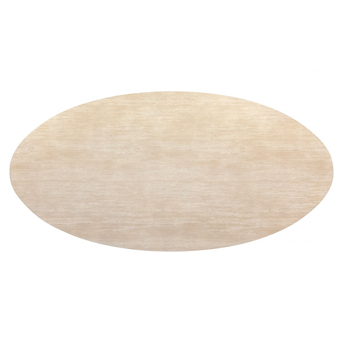 Masă de dining Fictus Travertin imitație (bej), Dims: 75.0 x 240.0 x 120.0 cm [4]