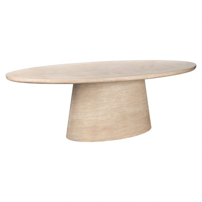Masă de dining Fictus Travertin imitație (bej), Dims: 75.0 x 240.0 x 120.0 cm [1]