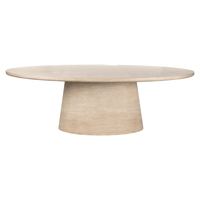 Masă de dining Fictus Travertin imitație (bej), Dims: 75.0 x 240.0 x 120.0 cm [2]
