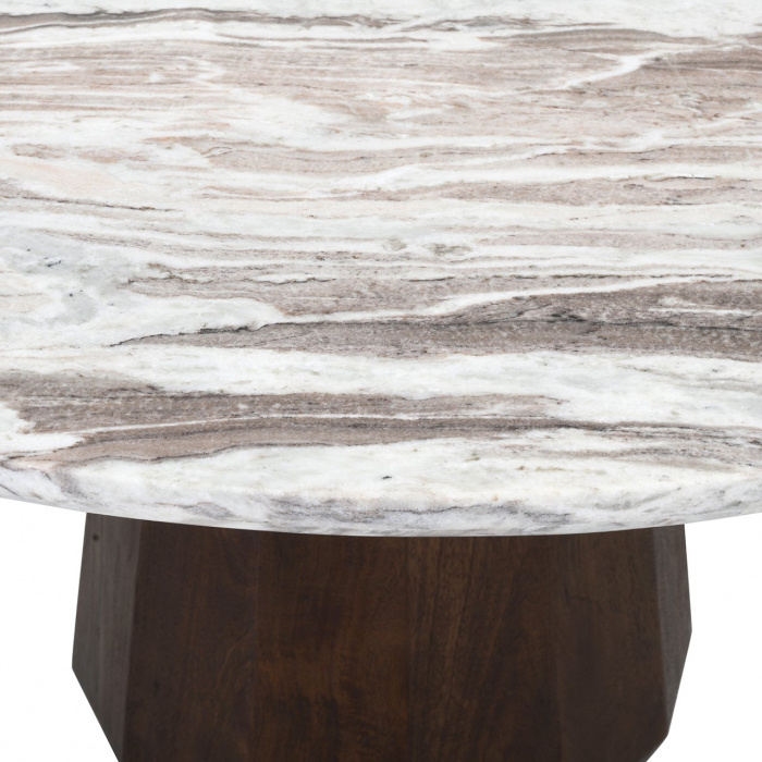 Masă de dining Oberoy 130Ø (maro), Dims: 76.0 x 130.0 x 130.0 cm [5]