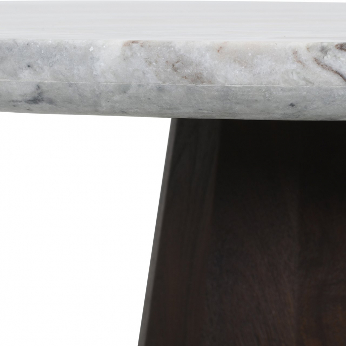 Masă de dining Oberoy 130Ø (maro), Dims: 76.0 x 130.0 x 130.0 cm [4]