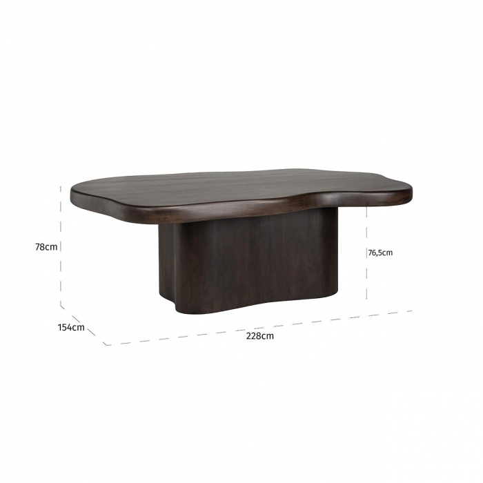 Masa de dining Sherman organic 230x139 (maro) [4]
