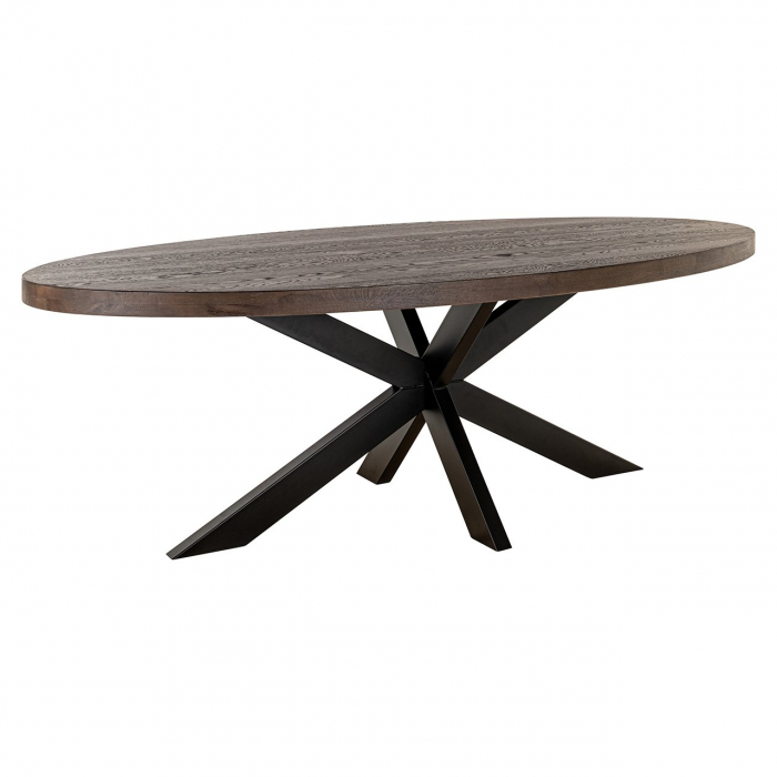 Masă de dining Watson maro 235 incl. picior negru (Maro închis), Dims: 76.0 x 235.0 x 110.0 cm [1]