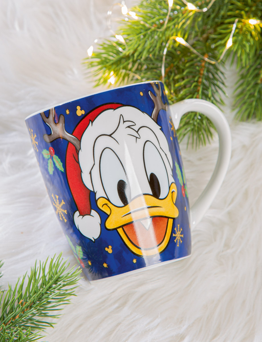 Disney, Cana / Ceasca, „Donald Duck - Magia iernii”, Portelan, multicolor, PU 4, Latime 12,5 cm, inaltime 11 cm, Adancime 9 cm [2]
