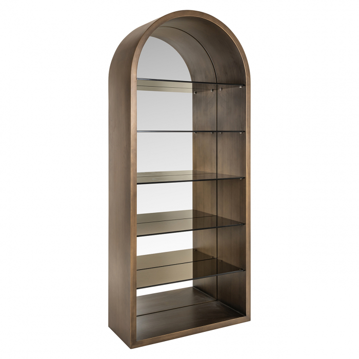 Bibliotecă Bowic (Auriu periat), Dims: 210.0 x 90.0 x 38.0 cm [1]
