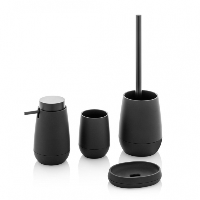 Dozator sapun VOGUE, Abs/Cauciuc, Negru, 9.2x9.2x16.2 cm [2]