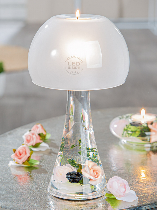 Dreamlight, Lumanare Tealight (LED), Lamp Salon, Isabella, Sticla, trandafir, PU 2, H. 23 cm, D. 12,5 cm [3]