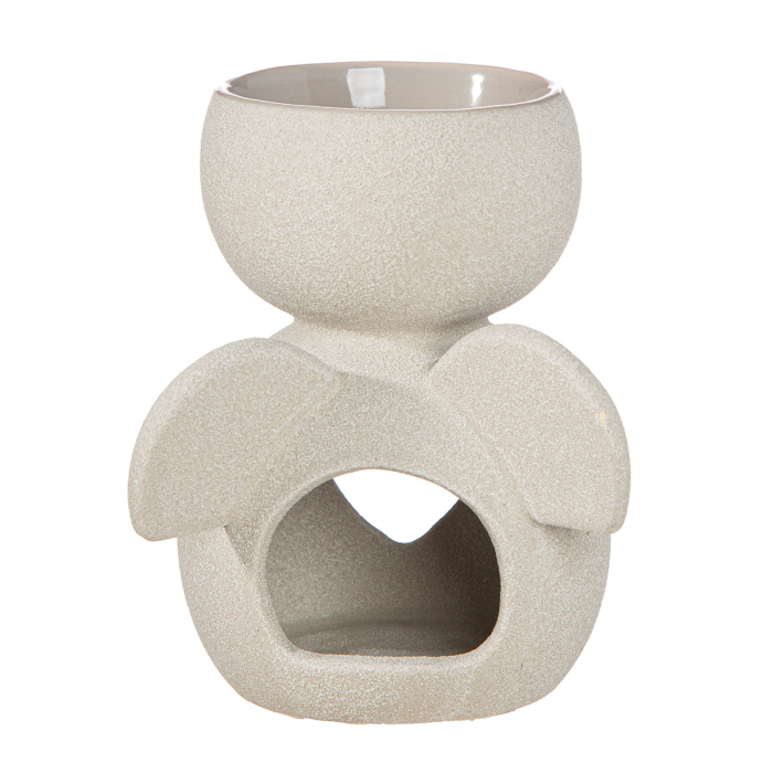 Arzator de aroma, Ingeri, „Inima”, Ceramica, gri, PU 6, L. 10 cm, l. 10 cm, H. 13 cm [3]