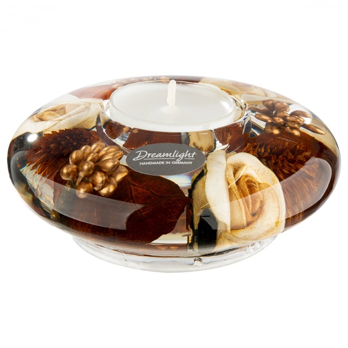 Dreamlight, Suport lumanare, Ufo Mini, Elegance, Sticla, maro, PU 6, H. 4 cm, D. 10,5 cm [2]