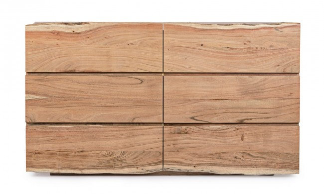Dulap Aron, Lemn de acacia, Maro, 142x45x83 cm  [3]