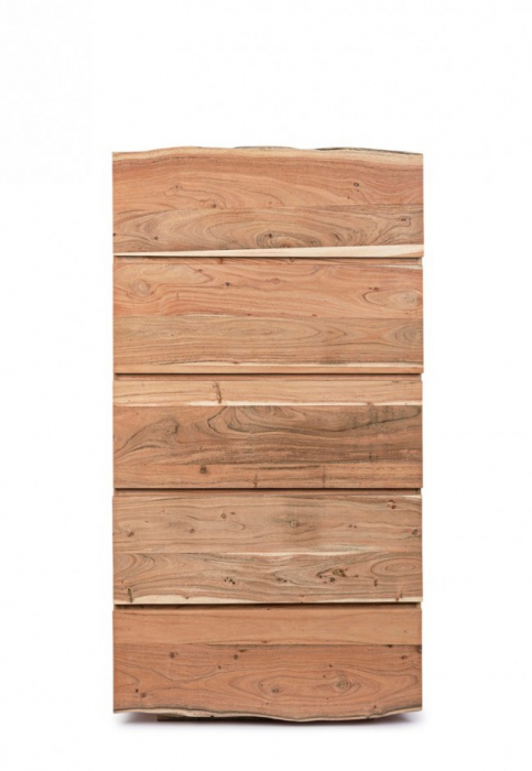 Dulap Aron, Lemn de acacia, Maro, 70x45x130 cm  [3]