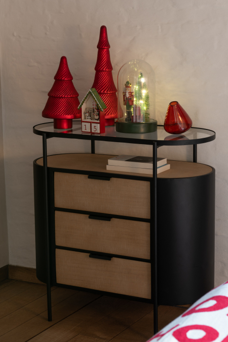 Dulap Avy, metal, natur/negru [1]