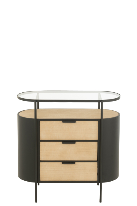 Dulap Avy, metal, natur/negru [3]