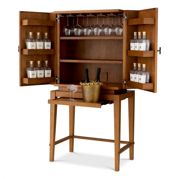 Dulap bar, Borchard furnir stejar caramel, Dimensiuni: W. 81 | D. 55 | H. 167.5   [3]