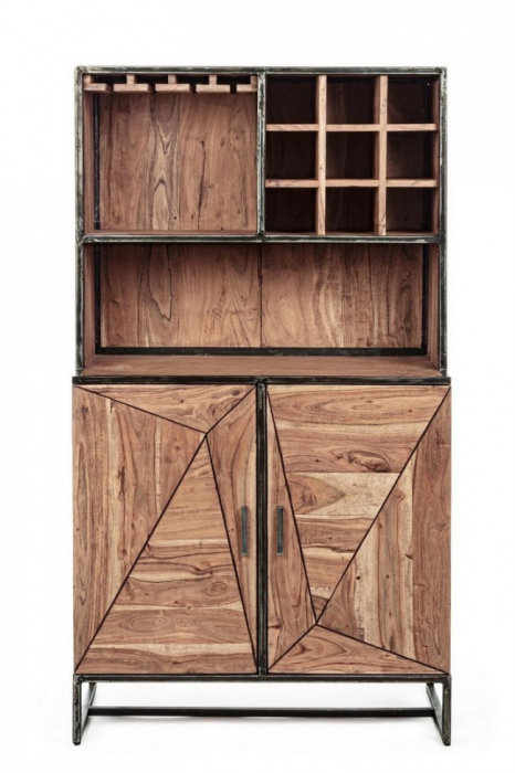Dulap cu Bar Egon, Lemn, Natural, 90x45x167 [3]