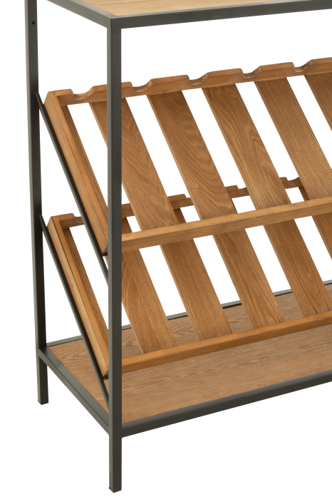 Dulap bar furnir, natur/negru, S [6]