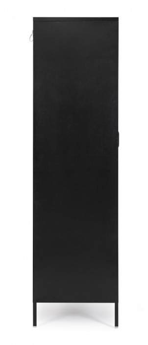 Dulap Cambridge, Otel, Negru, 50x80x185 cm [3]